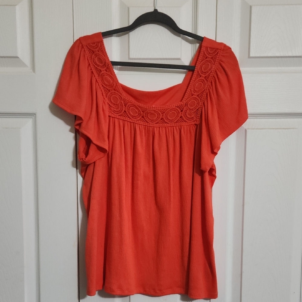 Old Navy Vibrant Orange Blouse